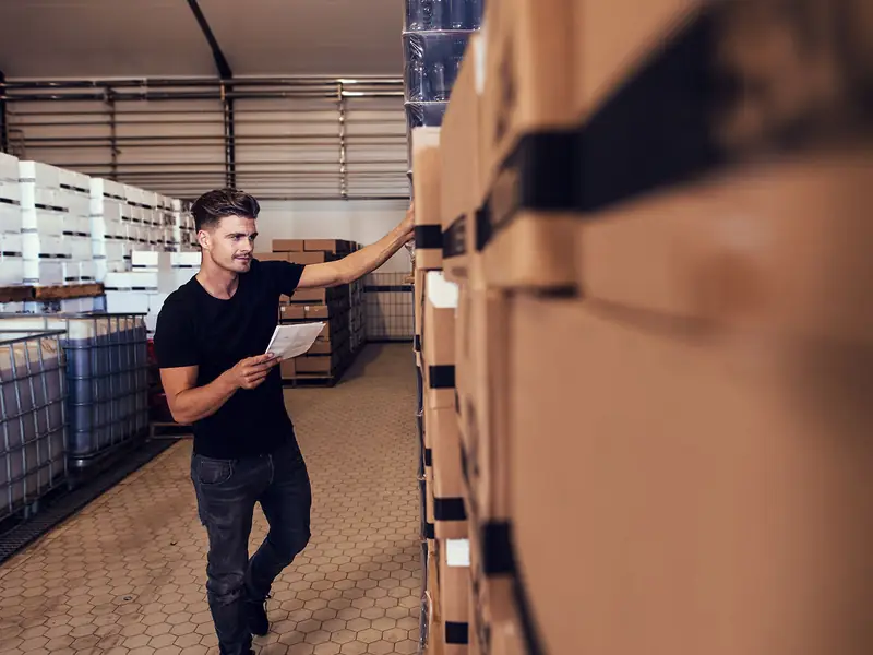 A wholesaler, paying for stock before it sells.